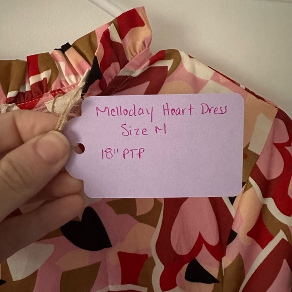 MELLODAY Floral A-Line Minidress in Red Pink size M - Picture 12 of 12